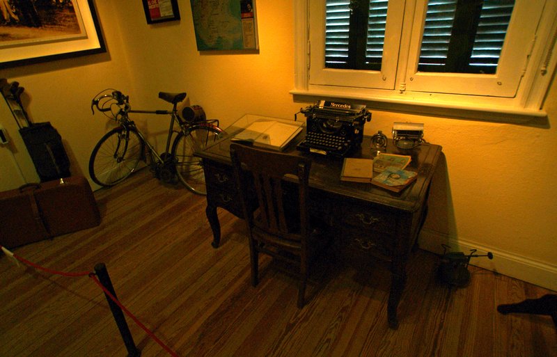 A desk at Ché's house