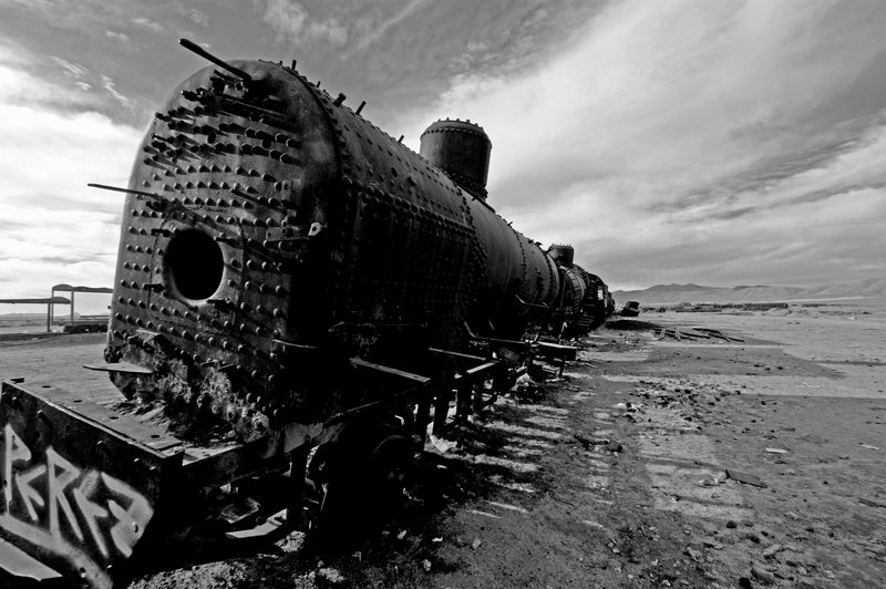 Train carcass, Bolivia