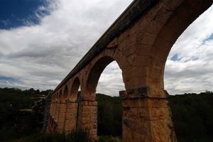 Old roman aqueduct on the way to Tarragona