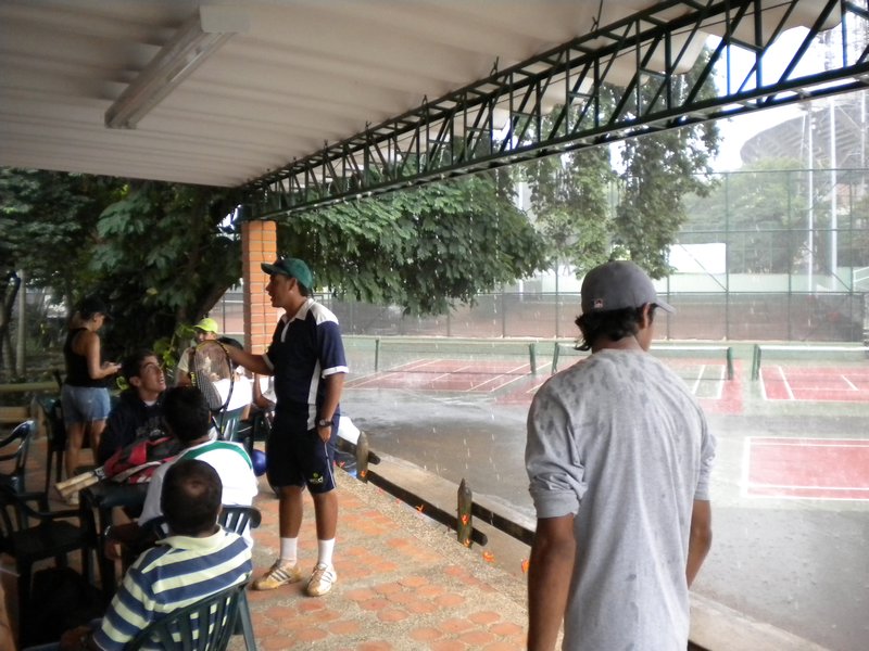  Downpour at my tennis club. 