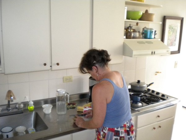 Marta in our kitchen
