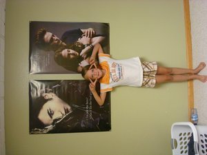 095. Alissa infront of my Twilight posters