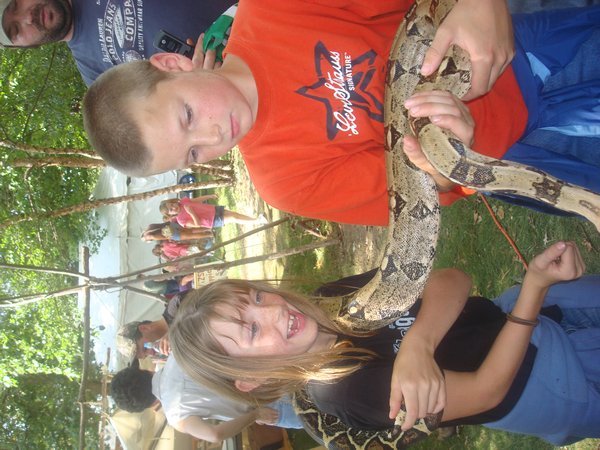 108. Taylor and Emily with snake