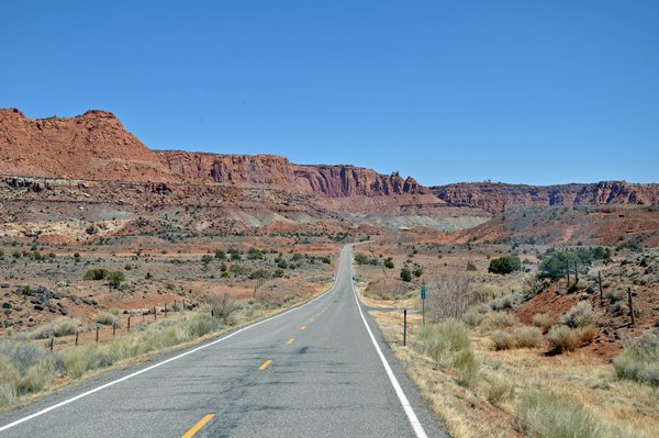Approaching Capital Reef National Park