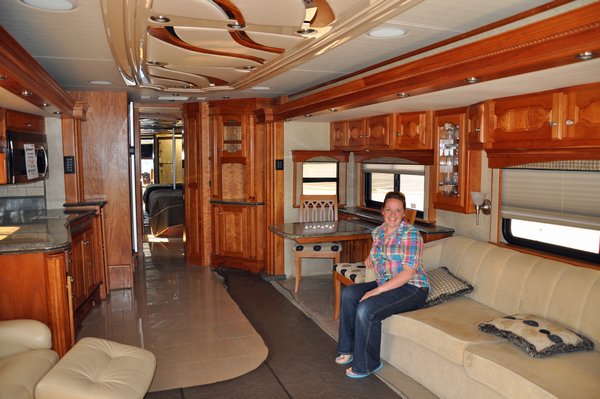 The inside of a motorcoach - it could have been ours for $239,000!