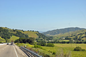 The scenery up to Pismo Beach - before we hit the coast road