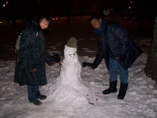 OuÐº first snowman!