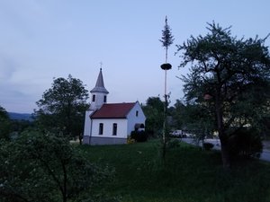 The Maypole still stands in Aichau