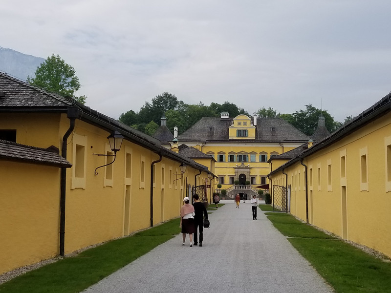 Arriving at Hellbrunn Palace