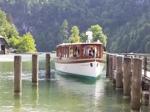 One of many electric boats plying the waters of the Königsee