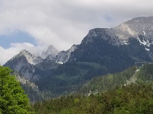 Clouds still hanging out over the Watzmann