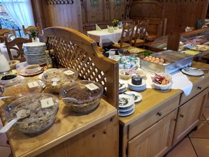 The Gasthof Neuwirt breakfast buffet