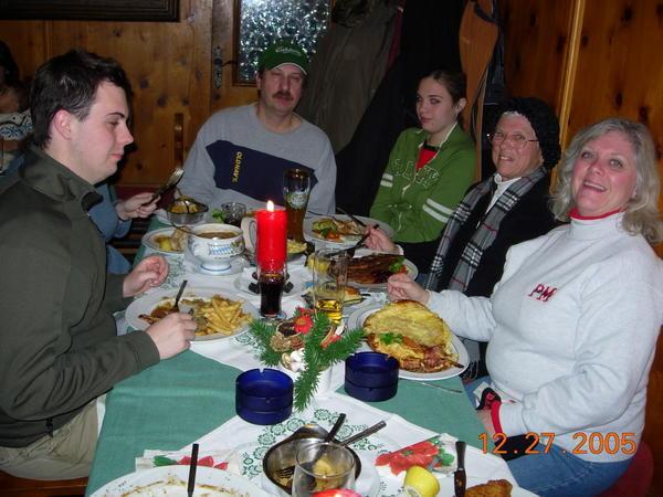 Dinner at the Fraundorfer in Partenkirchen