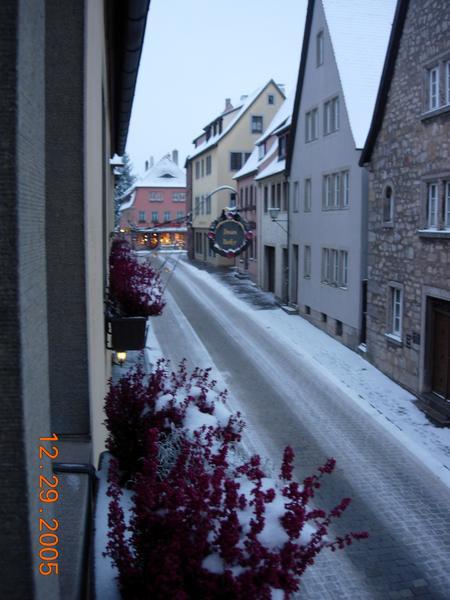 View from our room in Pension Becker