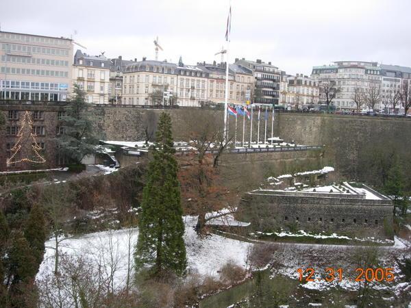 Some of the old fortifications still stand below the city center.