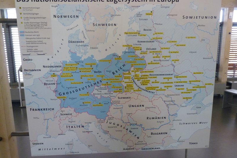 Map Showing the Concentration Camps of Nazi Europe