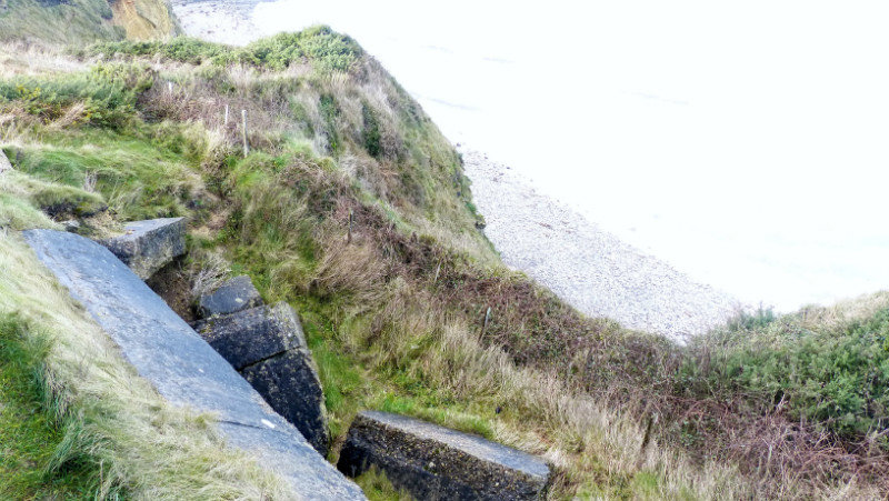 Looking Down the Cliff Face