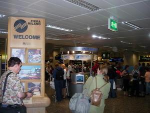 Arrival in Milan baggage claim