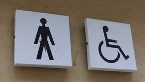Anatomically Correct Men's Room Sign