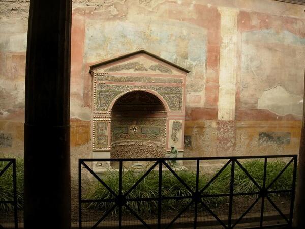 Inside one of the many villas of Pompeii
