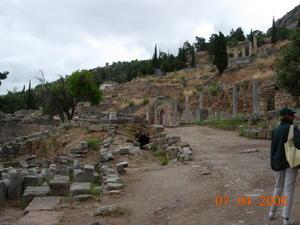 Entering Ancient Delphi