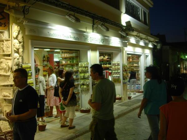 Catering to tourists in the Plaka