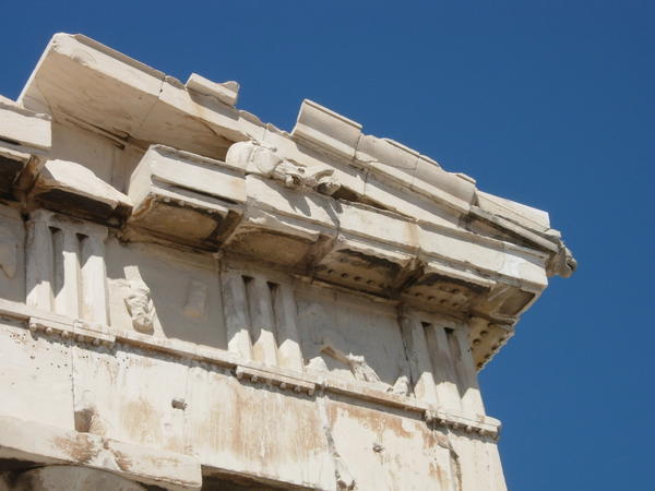 Detail of the friezes on the Parthenon