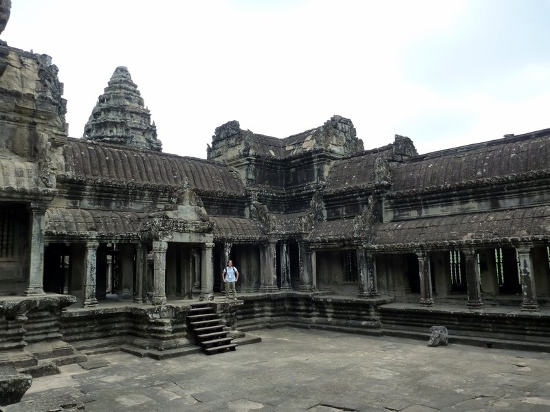Patio interior en Angkor Wat