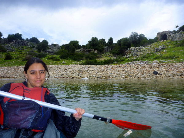 Sandra en el kayak