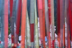 Prayer flags, Jiuzhaigou National Park