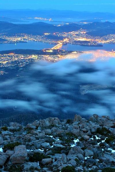 Hobart and the Derwent Estuary from Mt Wellington