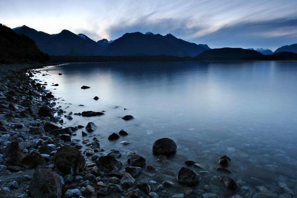 Lake Manapouri, after Sunset