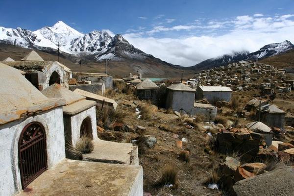 Miners Graveyard and Huayna Potosi