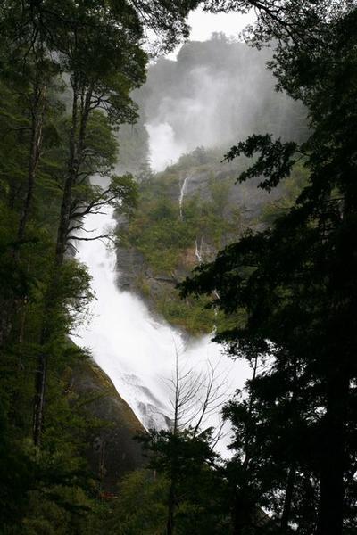 Big swollen waterfall