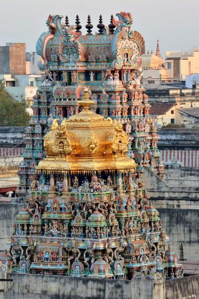 The top of Sundaresvarar (Shiva) Shrine 