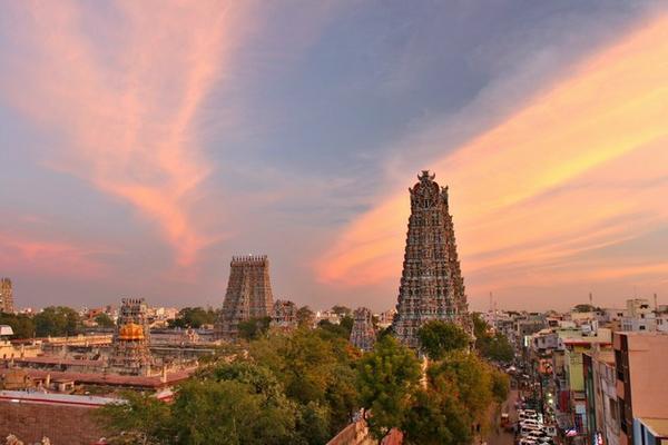 Sunset, Minakshi Temple, Madurai