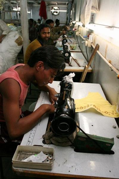 Garment manufacture, Dharavi Slum, Mumbai