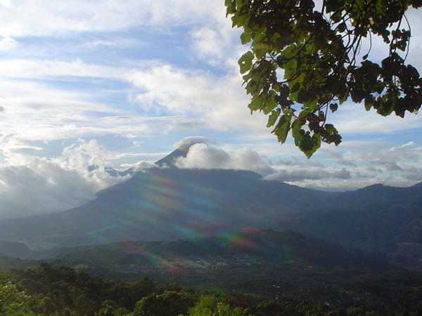 View of Volcan de Agua during the hike