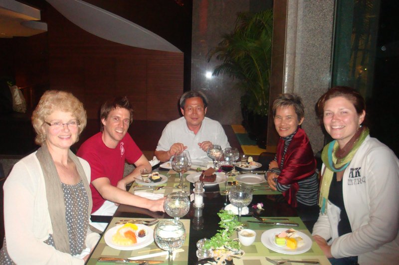 Dinner with Penny and Amorn at the Banyan Tree  