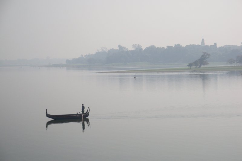 View from the U-Bein bridge in the morning