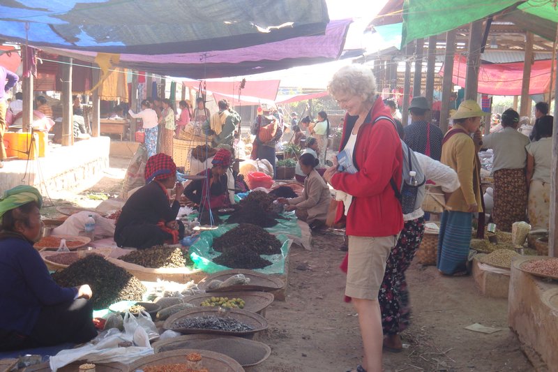 At the local market in Khaung Daing
