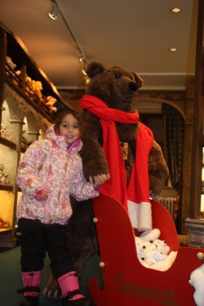Camille at her Teddy Bear shop.