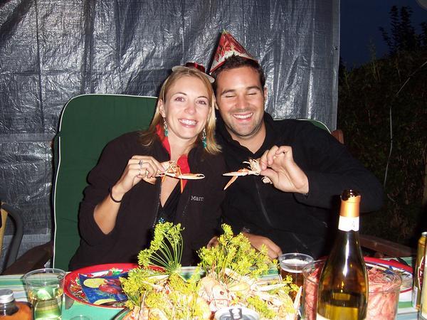 Dan and Heidi at the Crayfish Party