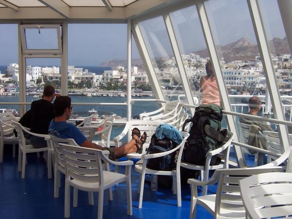On the ferry to Santorini