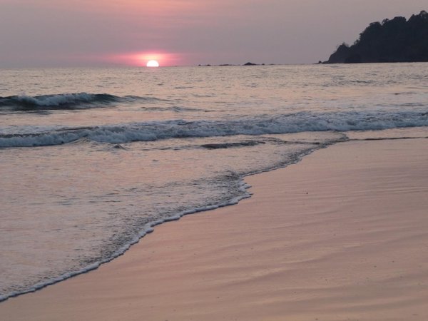 Sunset at Beach at Manuel Anotonio