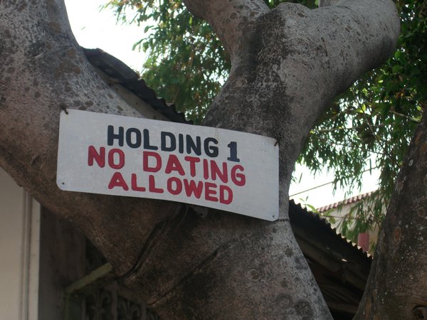 Bizarre sign outside the temple