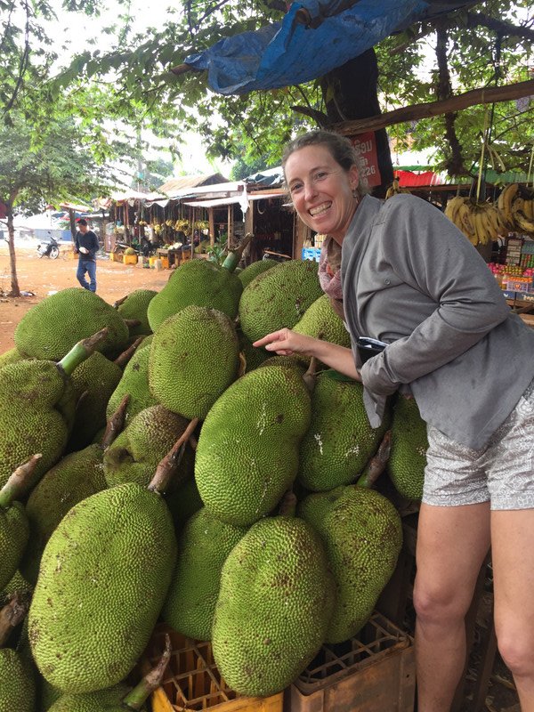 Jackfruit. Sweet and spicy. Her and the fruit.