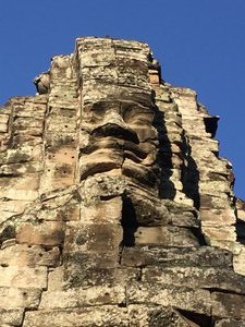 One of the 216 faces of the Bayon temple.