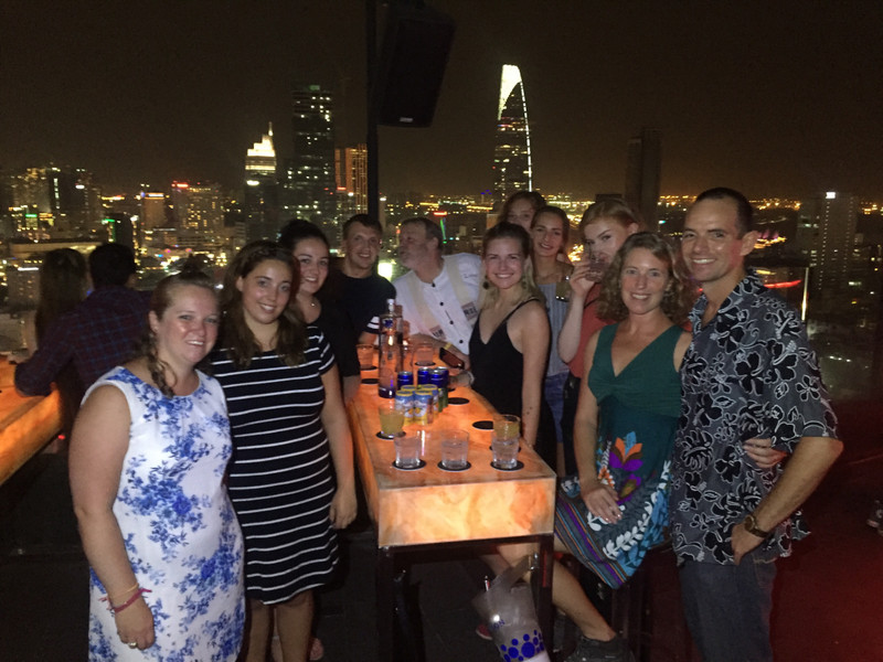A birthday celebration on top of Saigon!