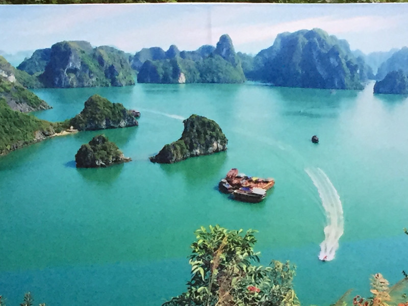 Not what Halong Bay looked like when we were there!